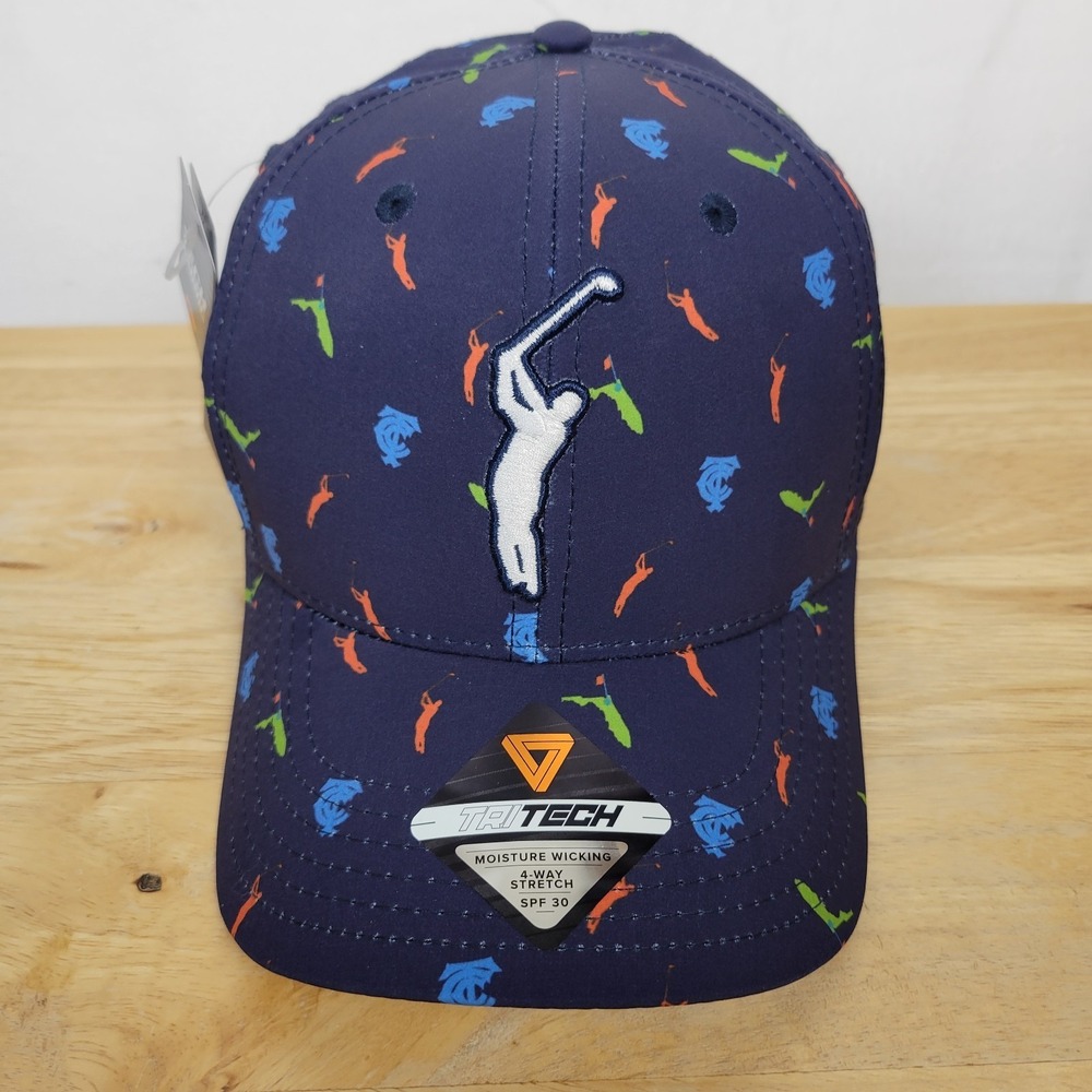 Pukka Golf Hat‎ Furyk & Friends Navy Snapback NWT Performance Stretch